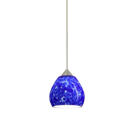 Besa Lighting Besa Pendant Tay Tay Satin Nickel Blue Cloud 1x5W LED 1XT-560586-LED-SN